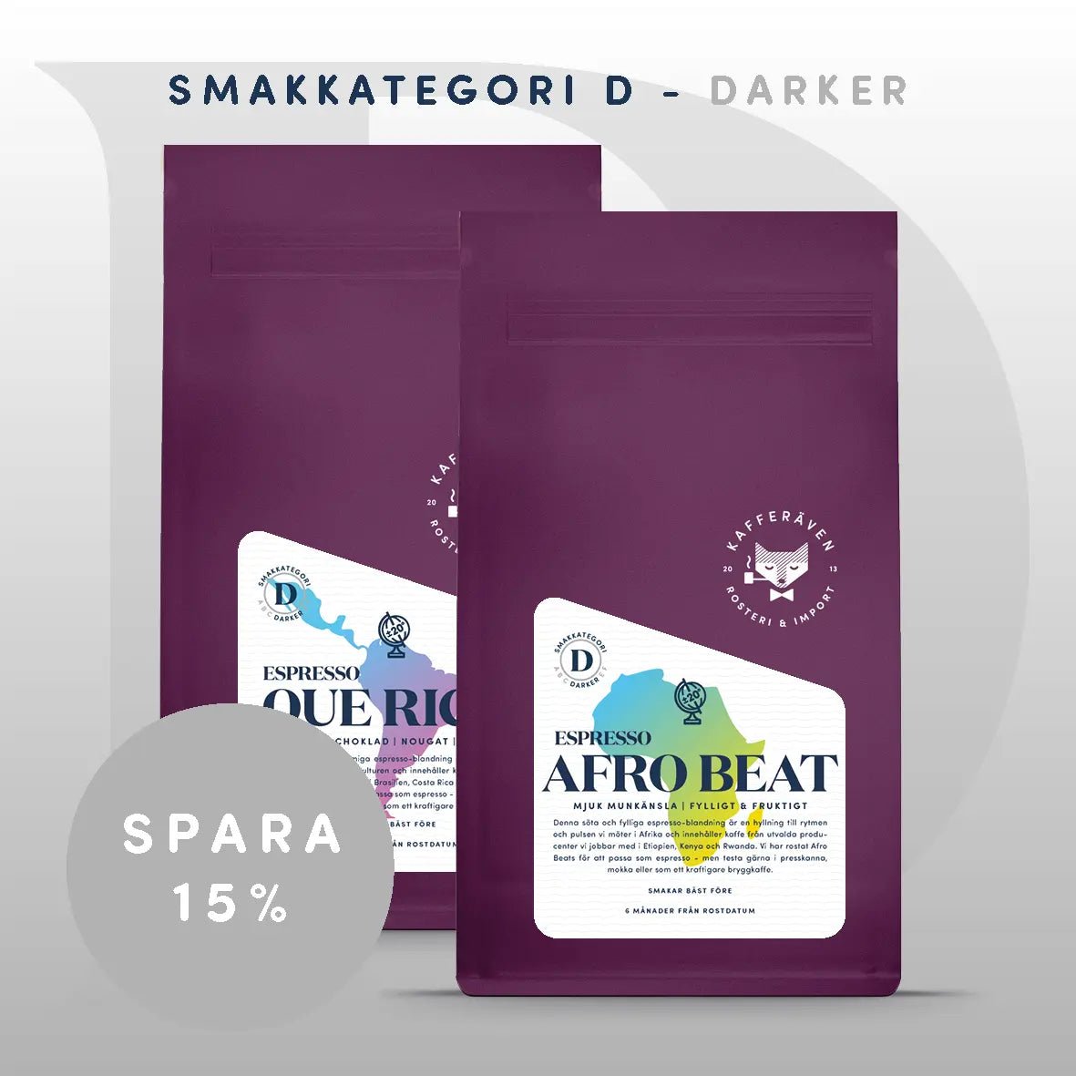 Espresso bundle 2x500g - Kafferäven - Prenumeration och paket
