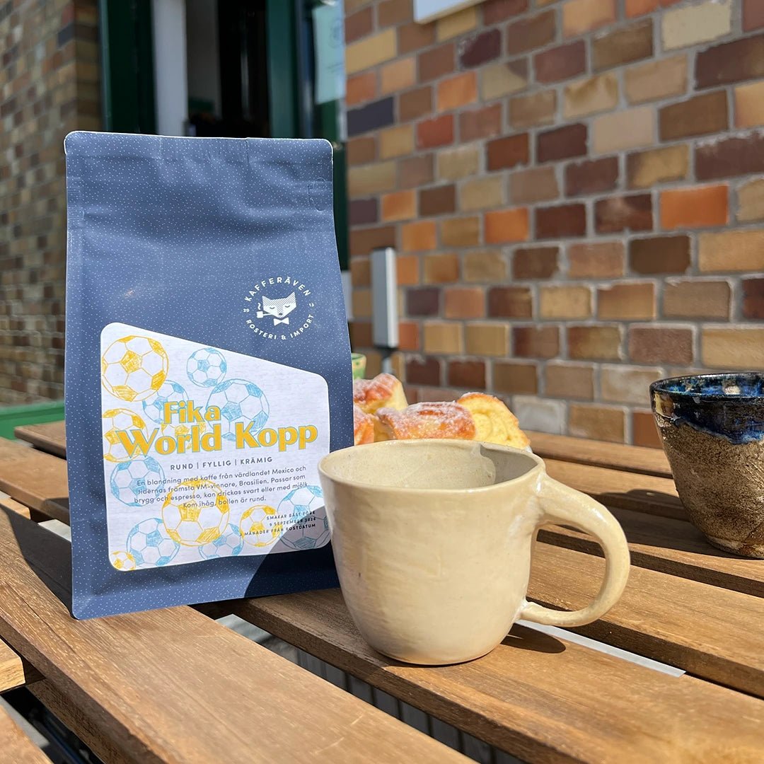 Fika World Kopp - en fotbolls-blandning från Mexico och Brasilien - Kafferäven - Single Origin Coffee