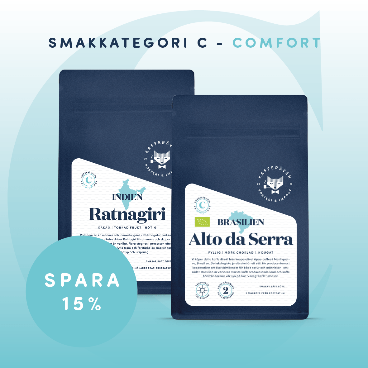 Kaffepaket - Comfort - Kafferäven - Single Origin Coffee