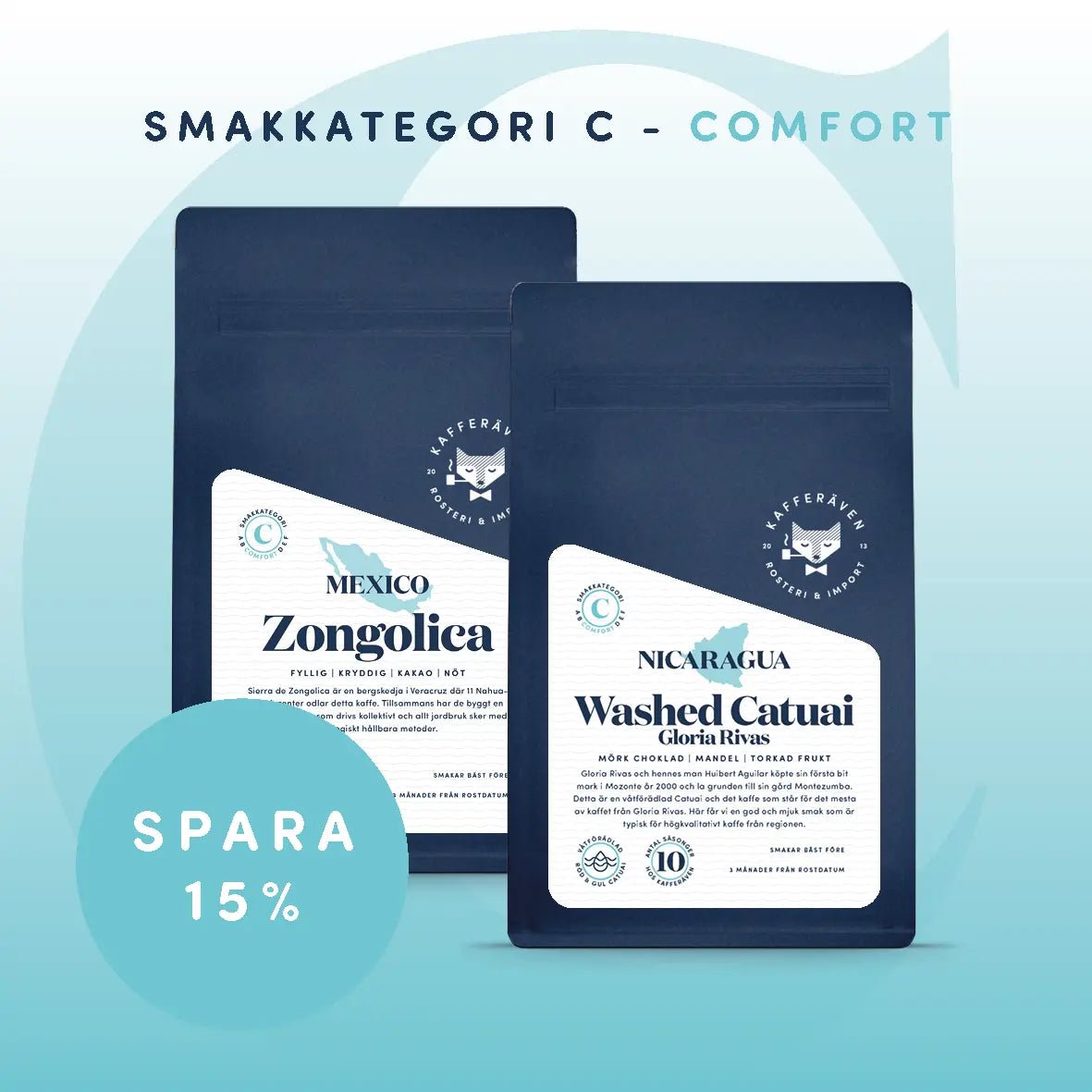 Kaffepaket - Comfort - Kafferäven - Single Origin Coffee